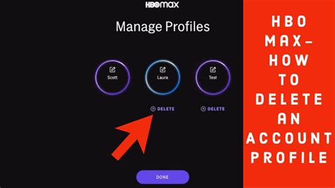 hbo max delete profile|Remove default profile from HBOMAX in App…